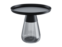 Laden Sie das Bild in den Galerie-Viewer, Akante Couchtisch Drop Flaschengrün Bronze Glas grau schwarz Möbel Zeppenfeld Olpe Designmöbel Sauerland