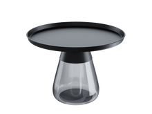 Laden Sie das Bild in den Galerie-Viewer, Akante Couchtisch Drop Flaschengrün Bronze Glas grau schwarz Möbel Zeppenfeld Olpe Designmöbel Sauerland