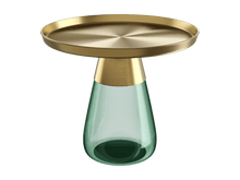 Laden Sie das Bild in den Galerie-Viewer, Akante Couchtisch Drop Flaschengrün Bronze Glas grau schwarz Möbel Zeppenfeld Olpe Designmöbel Sauerland