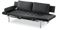 Laden Sie das Bild in den Galerie-Viewer, IPDesign Daybed Campus (Deluxe) & Zubehör – Leder Galaxy schwarz, glatt oder Steppung - Möbelhaus H. Zeppenfeld GmbH