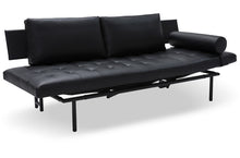 Laden Sie das Bild in den Galerie-Viewer, IPDesign Daybed Campus (Deluxe) & Zubehör – Leder Galaxy schwarz, glatt oder Steppung - Möbelhaus H. Zeppenfeld GmbH