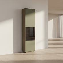 Laden Sie das Bild in den Galerie-Viewer, Detail Anrei SY771 – Glaselement mit optionaler LED-Beleuchtung, Metallrahmen schwarz