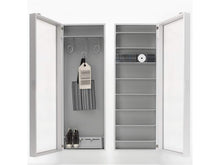 Laden Sie das Bild in den Galerie-Viewer, Kristalia BOXONE & BOX – extraflacher Design-Schrank 65×190×20 cm mit 180° Spiegeltür | Schuhschrank, Garderobe, Mehrzweck