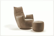 Laden Sie das Bild in den Galerie-Viewer, Bullfrog Blobb Deluxe Relaxsessel mit Hocker – ergonomischer Ledersessel mit Drehfunktion