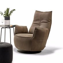 Laden Sie das Bild in den Galerie-Viewer, Bullfrog Design Blobb Deluxe 0621 – moderner Relaxsessel mit Leder Sierra, 360° Drehfunktion und Schaukelfunktion