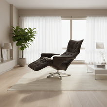 Laden Sie das Bild in den Galerie-Viewer, JORI Square JR-7980 Medi Relaxsessel in Nappaleder Celia mit Synchronmechanik in Wohnambiente