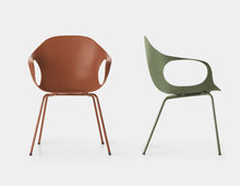 Laden Sie das Bild in den Galerie-Viewer, Elephant Chair – Front, Polyurethan Rubinrot (PO10) Seitensnsicht olivegrün