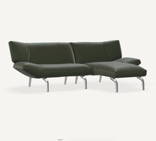 Laden Sie das Bild in den Galerie-Viewer, Leolux Devon 2-Sitzer Ecksofa mit schmalem Longchair, luftig-leichte Silhouette mit Metallfuessen