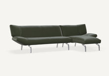 Laden Sie das Bild in den Galerie-Viewer, Leolux Devon 3-Sitzer Ecksofa mit schmalem Longchair, elegantes Sofa fuer Apartments