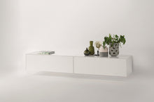 Laden Sie das Bild in den Galerie-Viewer, Piure Nex Pur Box Hängelowboard 2046400 in Weiß matt – 2 grifflose Schubkästen, wandhängend, 180 cm Breite