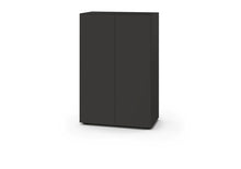 Laden Sie das Bild in den Galerie-Viewer, Hochformat-Sideboard 2041100 in Graphite – klarer Kontrast in moderner Wohnumgebung