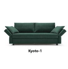 Laden Sie das Bild in den Galerie-Viewer, Signet Kyoto Go Schlafsofa mit Armlehne 1, abklappbar, Bezug Reno, Buche-Rundfuß