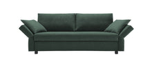 Laden Sie das Bild in den Galerie-Viewer, Signet Kyoto Go Schlafsofa mit Armlehne 1, abklappbar, Bezug Reno, grün, Frontansicht