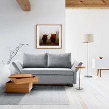 Laden Sie das Bild in den Galerie-Viewer, Signet Schlafsofa Paula Front, Liegefläche 133×209, Stoff Imola, Buche-Fuß Ambiente foto