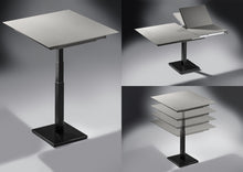 Laden Sie das Bild in den Galerie-Viewer, Bacher Esstisch Quota Stehtisch kleiner Esstisch Ausziehtisch Funktionstisch Designmöbel Sauerland Möbel Zeppenfeld Olpe