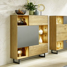 Laden Sie das Bild in den Galerie-Viewer, Anrei Highboard Puro Style Massivholzdesign Designmöbel Sauerland Möbel Zeppenfeld Olpe AERA