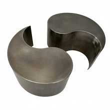 Laden Sie das Bild in den Galerie-Viewer, Couchtisch Tao – Einzelelement A, Rohstahlgestell, seitliche Ansicht