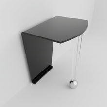 Laden Sie das Bild in den Galerie-Viewer, Detail Konsole Saphir – glänzende Acrylplatte in Schwarz