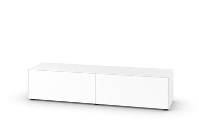 Piure Nex Pur Box Medialowboard 2020700 in Weiß matt – freigestelltes Modell mit 2 Klappen