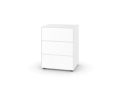 Piure Nex Pur Box Kommode 2022900 in Farbe weiß – 3 grifflose Schubkästen, matt lackiert, 60 x 75 x 48 cm