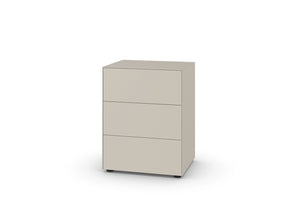 Piure Nex Pur Box Kommode 2022900 in Farbe Silk – 3 grifflose Schubkästen, matt lackiert, 60 x 75 x 48 cm