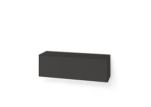 Hängeboard mit Schublade in elegantem Mattlack Graphit – wandhängende Ausführung ohne Griffe