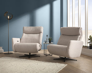 Lincoln Lounger Relaxsessel mit oder ohne Armlehnen, verschienene Breiten, AERA Design, Nolte Polstermöbel