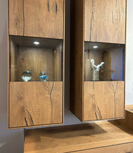 Laden Sie das Bild in den Galerie-Viewer, Anrei Wohnwand Puro Stone, B 323 cm, Asteiche barrique geölt, Steinfront
