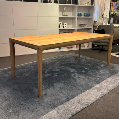 Ausstellungsstück, Scholtissek Esstisch Fira knorrige Eiche massiv, 200 x 95 cm 100 cm ausziehbar