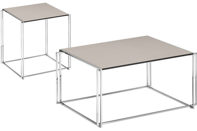 Bacher Tische Couchtisch Beistelltisch Minero Gestell Chrom Möbel Zeppenfeld Olpe Designmöbel Sauerland
