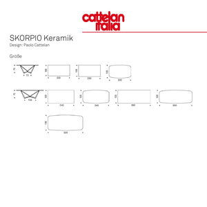 Cattelan Italia Esstisch Skorpio Keramik Mapblatt