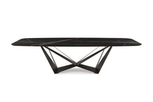 Laden Sie das Bild in den Galerie-Viewer, Cattelan Italia Esstisch Skorpio Keramik Sahara Noir Gestell schwarz Möbel Zeppenfeld Olpe Designmöbel Sauerland
