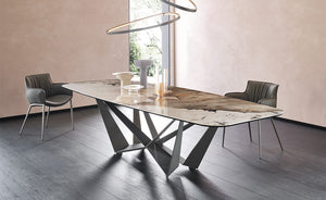 Cattelan Italia Esstisch Skorpio Platte Keramik Corcovado glänzend Designmöbel Sauerland Möbel Zeppenfeld Olpe