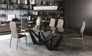 Cattelan Italia Esstisch Skorpio Platte Portoro glänzend Designmöbel Sauerland Möbel Zeppenfeld Olpe