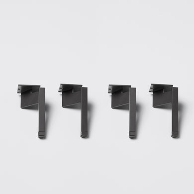 Piure Nex Pur Box Eckfuß 4er-Set 1577418 – schwarze Metallfüße für modernes, leichtes Möbeldesign