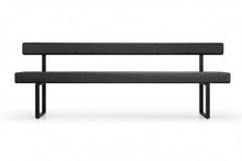 Laden Sie das Bild in den Galerie-Viewer, girsberger-permesso-sitzbank-leder-schwarz-front-freisteller
