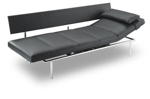 Daybed, Relaxliege Campus von IP Design, Leder schwarz