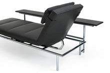 Laden Sie das Bild in den Galerie-Viewer, Daybed, Relaxliege Campus von IP Design, Leder schwarz
