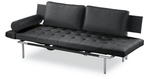 Daybed, Relaxliege Campus Deluxe von IP Design, Leder schwarz