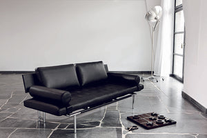 Daybed, Relaxliege Campus Deluxe von IP Design, Leder schwarz