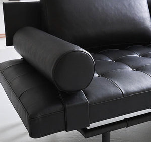 Daybed, Relaxliege Campus Deluxe von IP Design, Leder schwarz