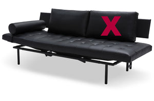 Daybed, Relaxliege Campus von IP Design, Leder schwarz