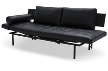 Laden Sie das Bild in den Galerie-Viewer, Daybed, Relaxliege Campus von IP Design, Leder schwarz
