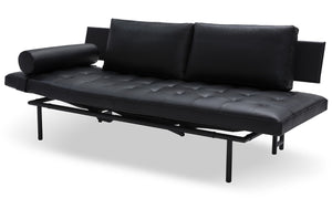 Daybed, Relaxliege Campus von IP Design, Leder schwarz