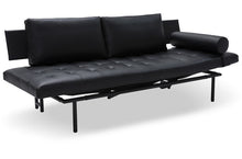 Laden Sie das Bild in den Galerie-Viewer, Daybed, Relaxliege Campus von IP Design, Leder schwarz
