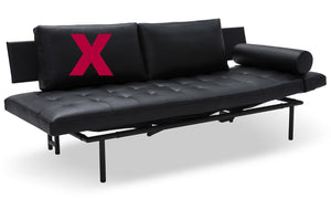 Daybed, Relaxliege Campus von IP Design, Leder schwarz