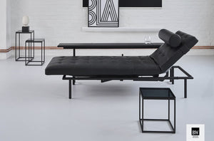 Daybed, Relaxliege Campus Deluxe von IP Design, Leder schwarz