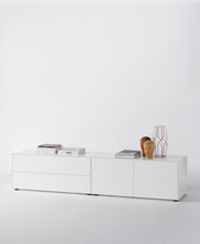 Laden Sie das Bild in den Galerie-Viewer, Piure Nex Pur Box Kombination 1573881 und 1573878 in Weiß – moderne Sideboardlösung mit Schubladen- und Türmodul, matt lackiert
