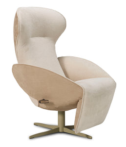 Jori Relaxsessel Daydreamer JR-7450 ltd. Edition  Arctic: Arctic: Rücken Nubuk Cream, Sitzfläche Mumble 02 Gesso, Gestell Pulverbeschichtet bronze
