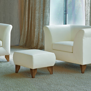 Ersatzfüße für DEMA Ottomanne Sofa – Holzfuß in Nussbaum, original und langlebig am Hocker und Sessel